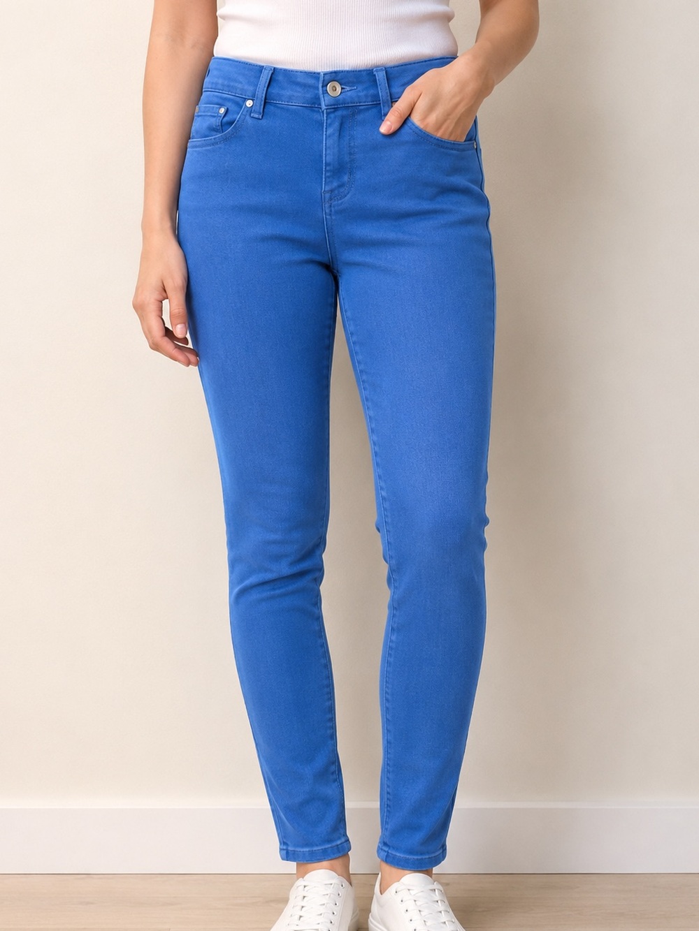 Bench Mid Rise Skinny Stretch Denim Jeans Blue Size 27